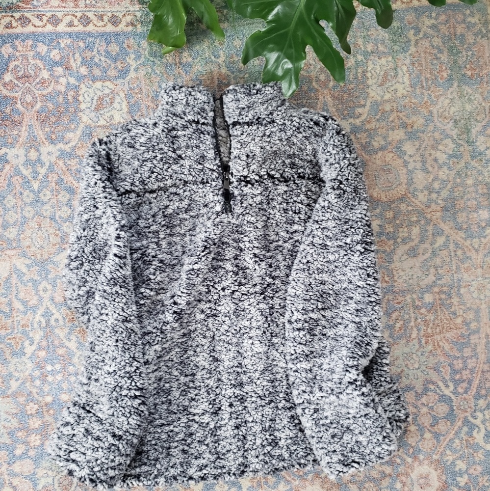 Teddy Bear Fuzzy Half Zip